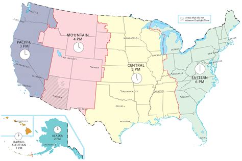 Us Map With States And Time Zones Printable - Davina Frederica