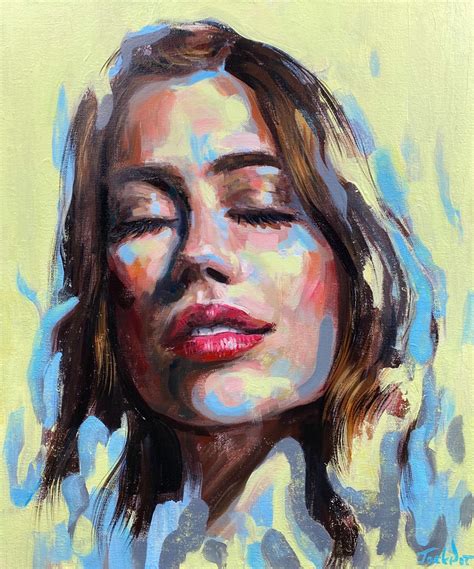 Abstract Woman Portrait Painting Oil Por, Painting by Evgeny Potapkin ...