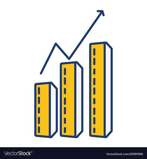 Business growth chart Royalty Free Vector Image