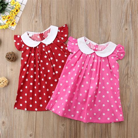 2018 Kids Baby Girls Polka Dot Summer Dresses Toddler Princess Sundress ...