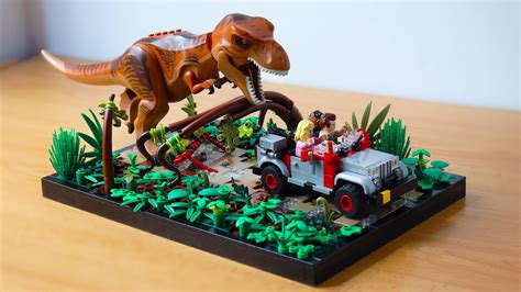 Lego Jurassic Park T-Rex Jeep Chase Diorama MOC | Brick Finds & Flips