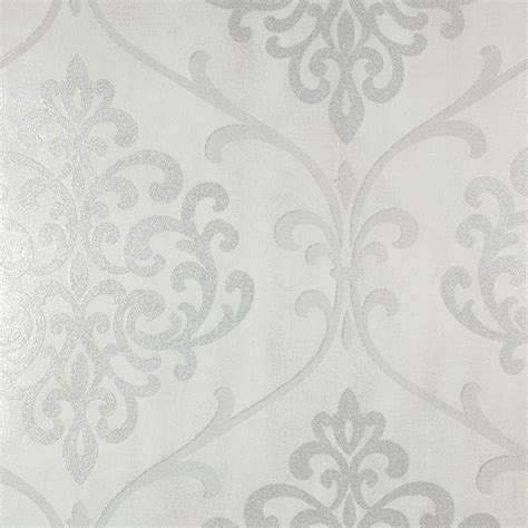 Silver Damask Wallpaper | Image Wallpaper Collections