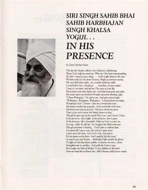 IN HIS PRESENCE - Students of Yogi Bhajan