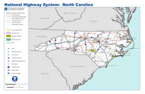 Detailed highways system map of North Carolina | Vidiani.com | Maps of ...