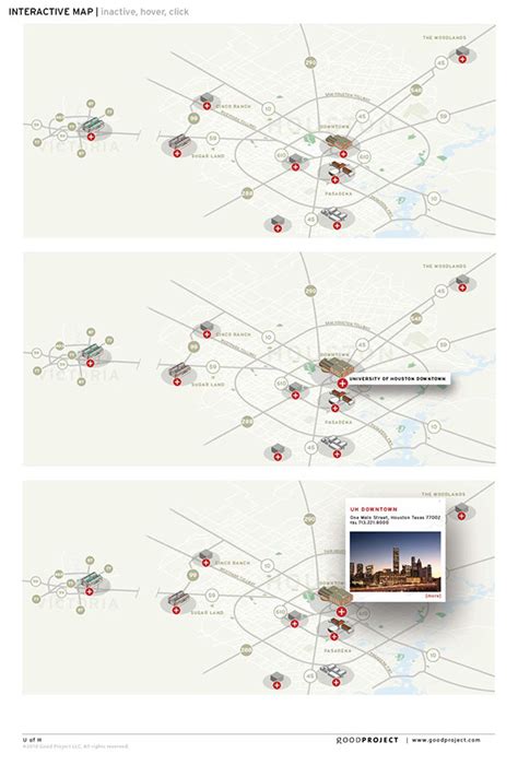 University of Houston Interactive Campus Map on Behance