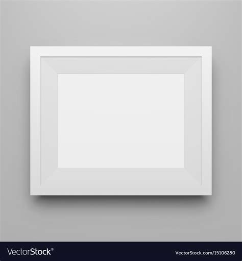 Blank white modern picture frame mockup Royalty Free Vector