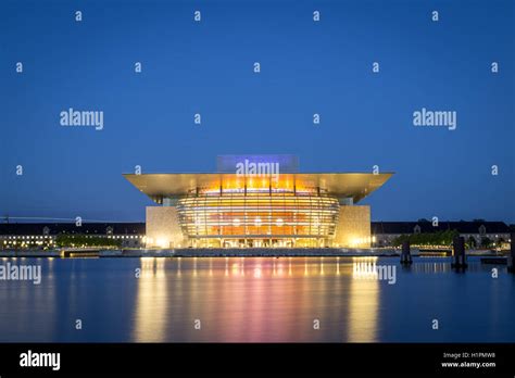 Copenhagen Opera House by night Stock Photo - Alamy