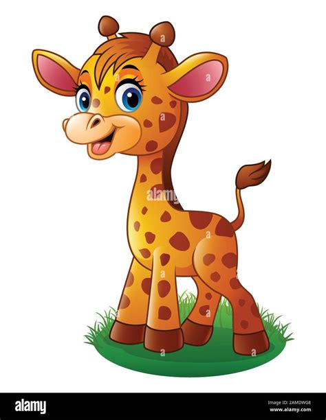 Cartoon baby giraffe Stock Vector Image & Art - Alamy