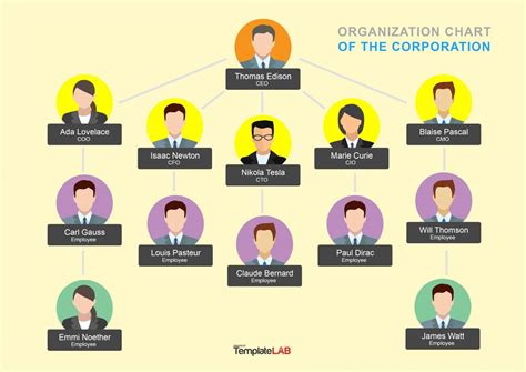 Organizational Chart Template With Pictures