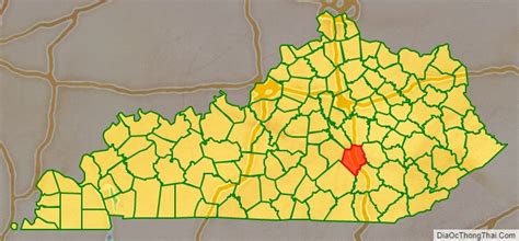 Map of Rockcastle County, Kentucky - Thong Thai Real