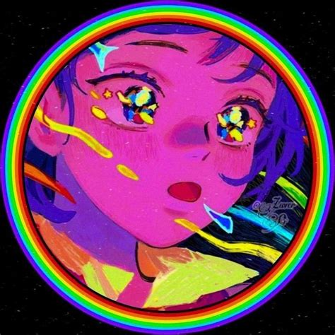 Rainbow Aesthetic, Aesthetic Anime, What To Draw, Neon Art, Strong ...