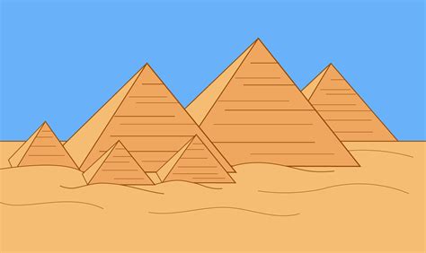 Egyptian Pyramids of Giza - Free Clip Art