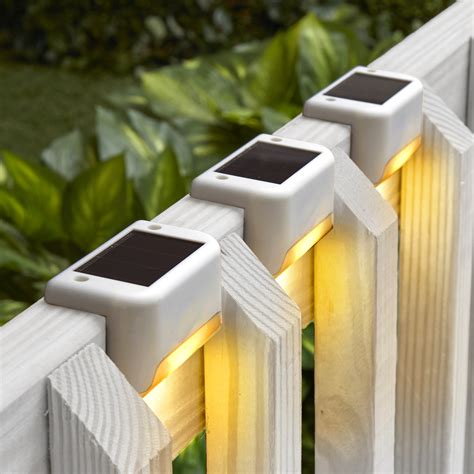 Rail Mounted Solar Deck Lights - White - Set of 3 - Walmart.com ...