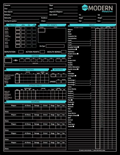 (PDF) MI - D20 Modern Character Sheet - DOKUMEN.TIPS