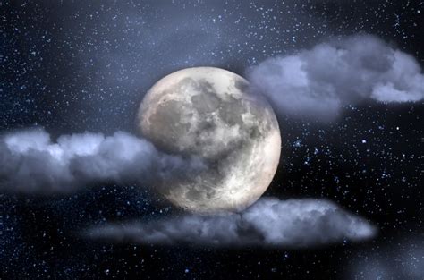 Night Sky With Moon And Stars Free Stock Photo - Public Domain Pictures