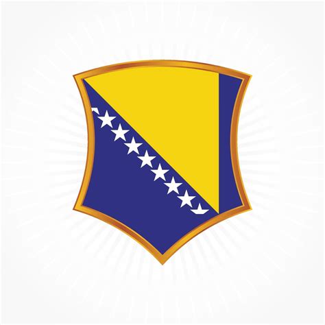 Bosnia flag vector with shield frame 3207106 Vector Art at Vecteezy