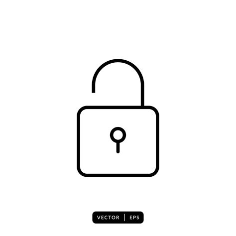 Padlock Icon Vector - Sign or Symbol 6082289 Vector Art at Vecteezy