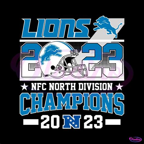 Detroit 2023 NFC North Division Champions Svg