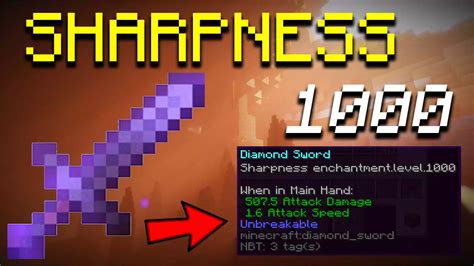 How To Get A Sharpness 1000 Sword in Minecraft 1.21.3 → 1.20.6, 1.19.4