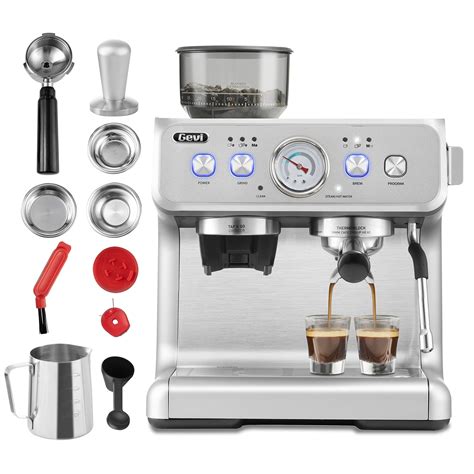 Buy Gevi Espresso Machine & Coffee Maker - 20Bar Semi Automatic ...