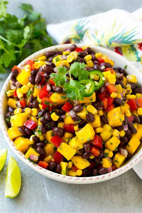 Mango Black Bean Salad Recipe {SUPER EASY} | Healthy Fitness Meals