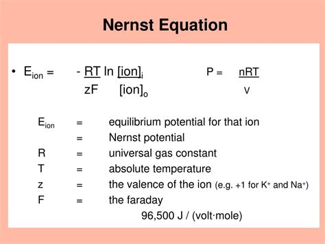 PPT - Nernst Equation PowerPoint Presentation, free download - ID:6600057