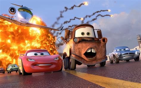 HD wallpaper: Disney Pixar Cars Lightning McQueen and Mater wallpaper ...