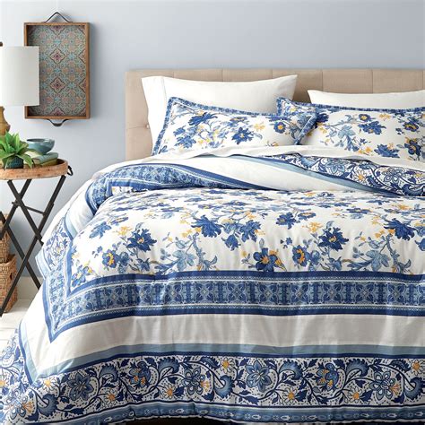 Blue Comforter Sets Walmart : Chezmoi Collection Rosie 7-Piece Blue ...