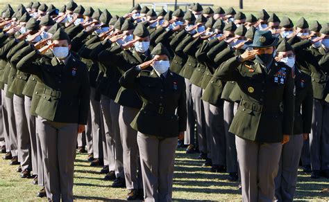 First basic training class graduates wearing Army Green Service Uniform ...