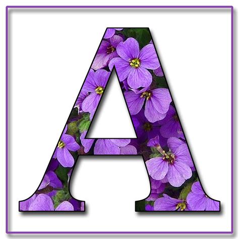 GRANNY ENCHANTED'S BLOG: "Purple Flowers" Free Scrapbook Alphabet ...