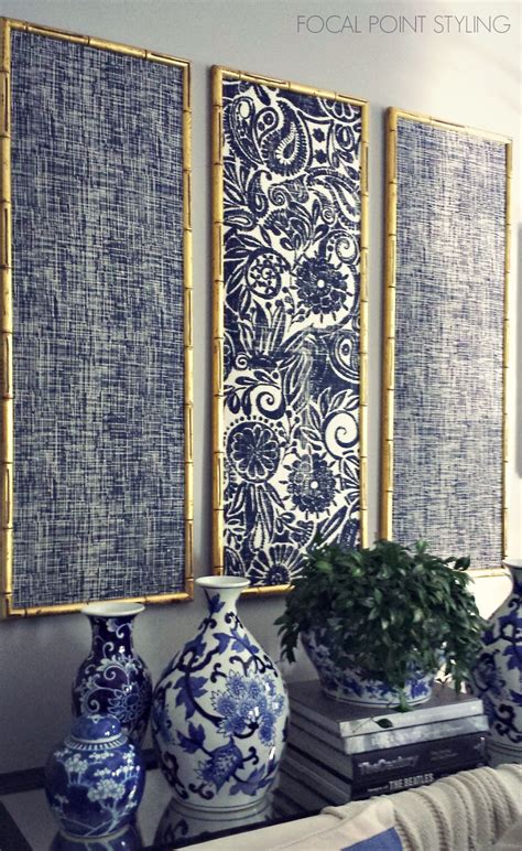 FOCAL POINT STYLING: DIY Indigo Wall Art With Framed Fabric