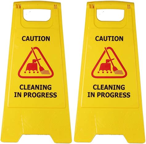 Buy Mireacle® Cleaning in Progress Sign Bord, (Pack of 2), Slippery ...