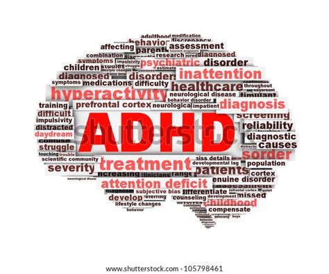 Adhd Symbol Conceptual Design Isolated On Stock Illustration 105798461 ...