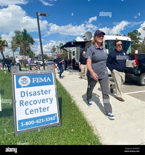 North Point, FL, USA--10/15/2022--FEMA Administrator Deanne Criswell ...