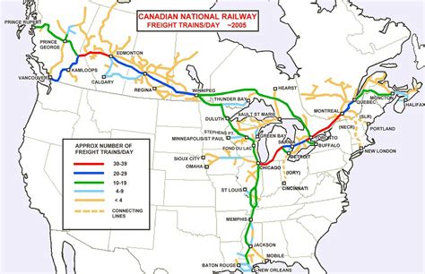 Trans Canadian Railway Map