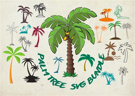 Palm Tree Svg Bundle Palm Tree Template Palm Tree Stencil - Etsy