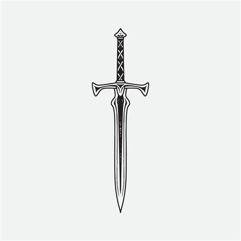 Sword drawing illustration. 11641963 Vector Art at Vecteezy