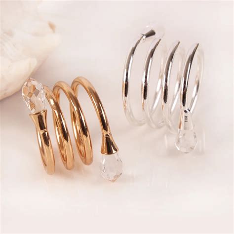 50pcs/lot Gold Silver Color Crystal Napkin Rings for Wedding Party ...