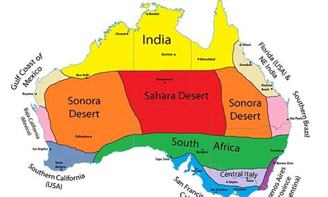 Climate map shows which countries have the same weather as Australia ...