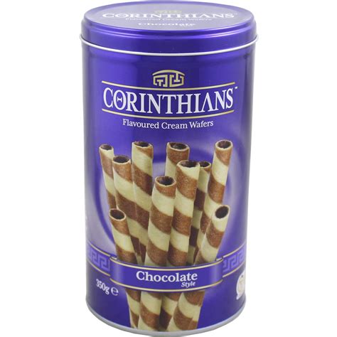 Corinthians Chocolate Cream Wafer Sticks Tub 350g