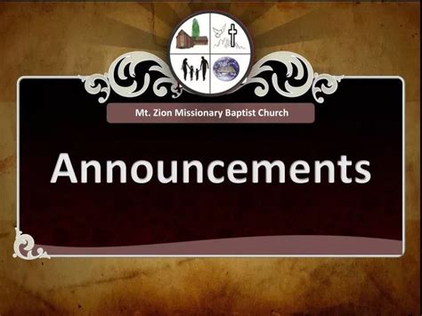 PPT - Mt. Zion Missionary Baptist Church PowerPoint Presentation, free ...