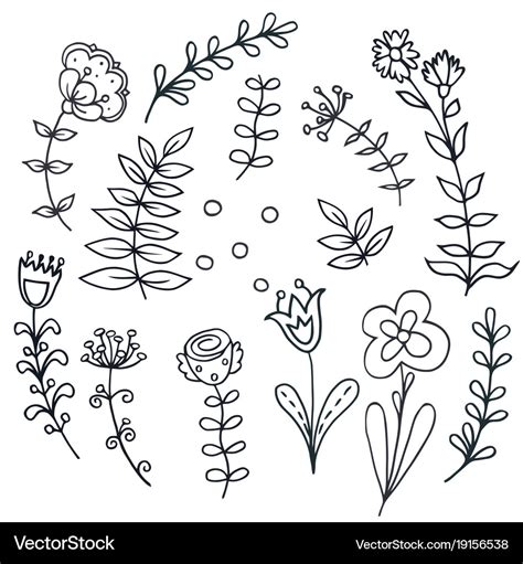 Hand Drawn Flowers Vector | Best Flower Site