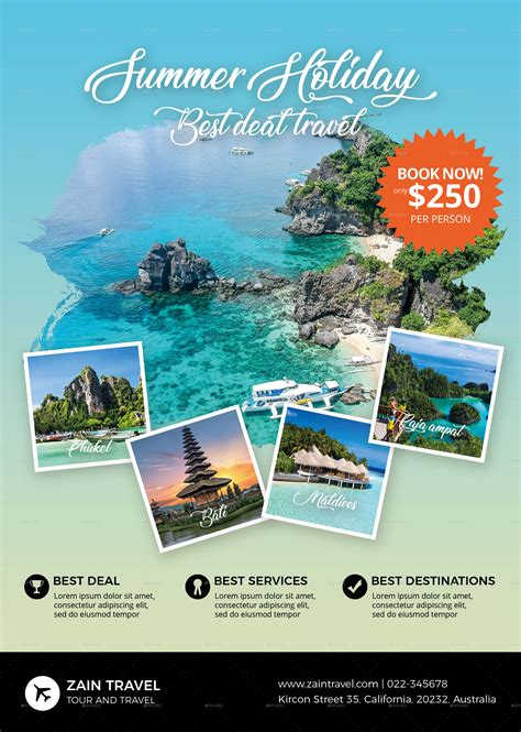 Travel Flyer Promo Template, Print Templates | GraphicRiver