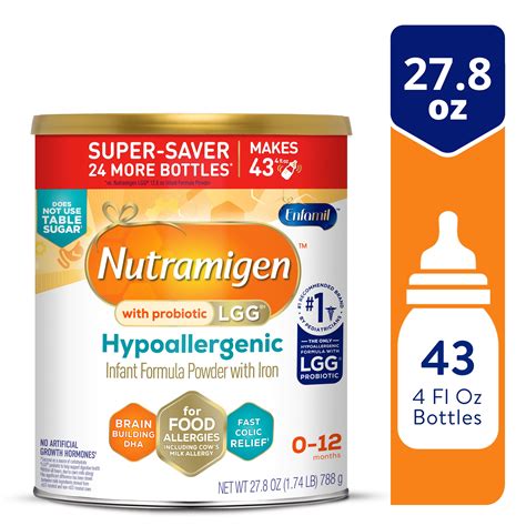 Enfamil Nutramigen Infant Formula, Hypoallergenic and Lactose Free ...