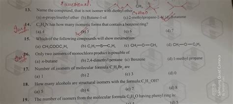 How many alcohols are structural isomers with the formula: C5 H11 OH