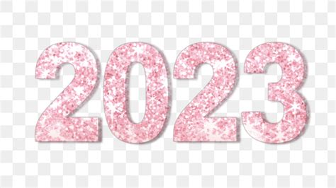 Happy New Year 2023 White Transparent, 2023 New Year Glitter Font, 2023 ...