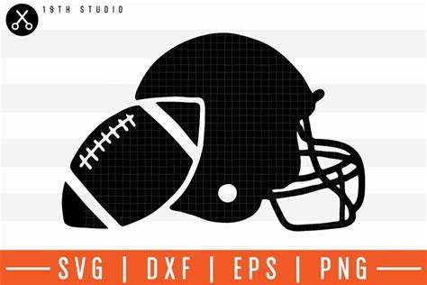 Graphic Football And Helmet SVG | M11F2