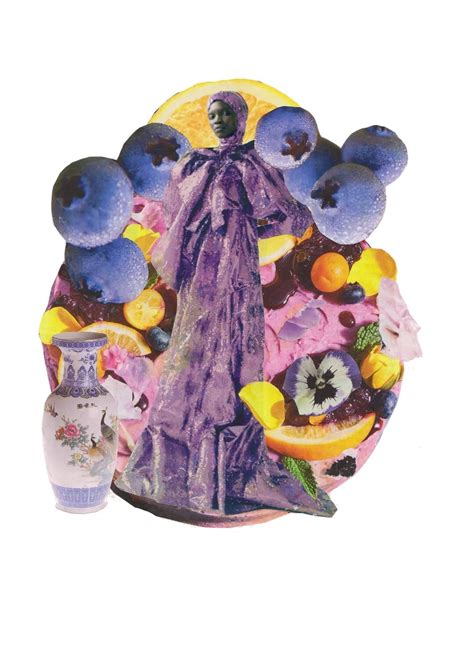 Blueberry Goddess Cake Dessert Collage Mix Media Models - Etsy