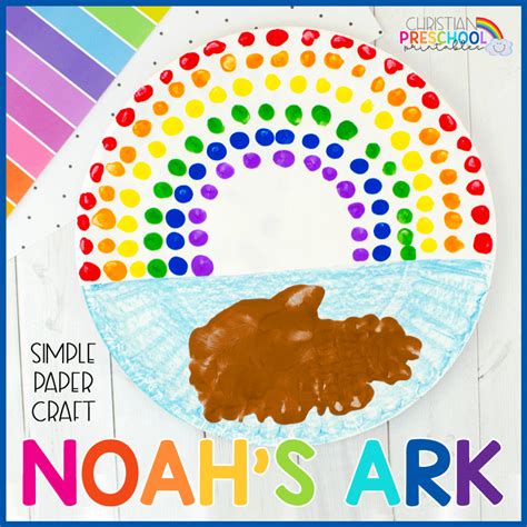 Noah's Ark Rainbow Craft for Kids - Christian Preschool Printables