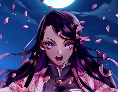 Nezuko Kamado Angry Kimetsu no Yaiba Art Wallpaper, HD Anime 4K ...